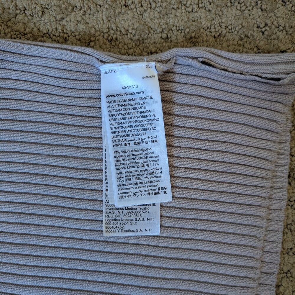 Calvin Klein Ribbed Tank, M - Picture 3 of 4